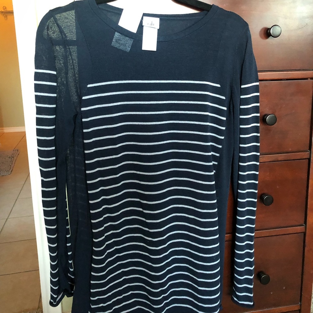 Cabi Regiment Pullover Navy & Gray